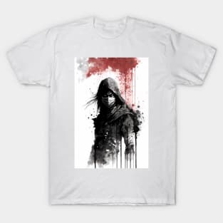 Masked Ninja Staring Into The Abyss T-Shirt